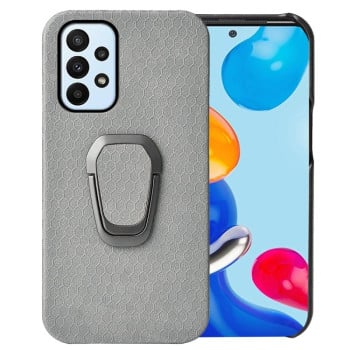 Противоударный чехол Honeycomb Ring Holder для Samsung Galaxy A23 4G - серый