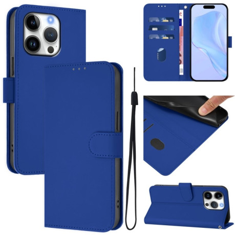 Чехол-книжка Skin Feel S-type для iPhone 16 Pro - синий