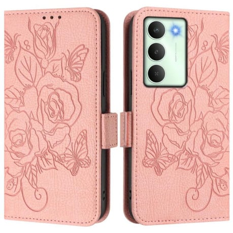 Чехол-книжка Magnetic RFID Anti-theft Leather на Realme 14x Global / V70 5G / C75 5G - розовый