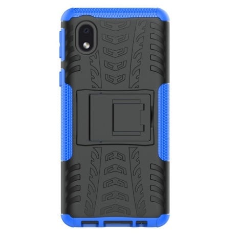 Противоударный чехол Tire Texture на Samsung Galaxy A01 Core / M01 Core - синий
