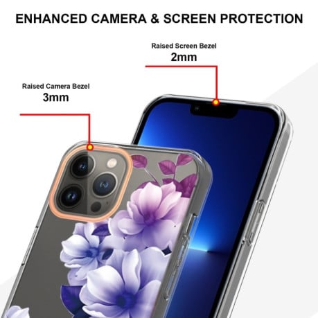 Протиударний чохол Flowers and Plants Series IMD TPU для iPhone 16 Pro Max - Begonia