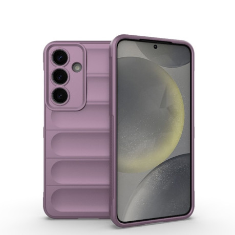 Силіконовий чохол Magic Flannel для Samsung Galaxy S25 5G - фіолетовий