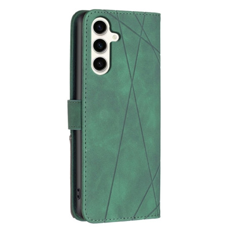 Чохол-книжка Rhombus Texture для Samsung Galaxy S23 FE 5G - зелений