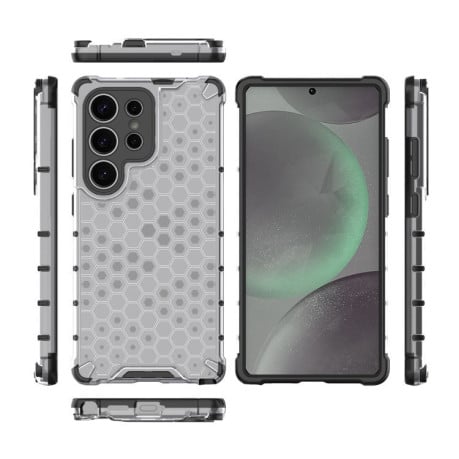 Противоударный чехол Honeycomb на Samsung Galaxy S25 Ultra 5G - белый