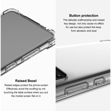 Противоударный чехол IMAK All-inclusive Airbag на Xiaomi Redmi Note 13 Pro+ 5G - прозрачно-черный