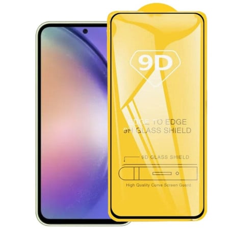 Защитное стекло 9D Full Glue Full Screen на Samsung Galaxy A56 5G - черное