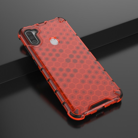 Противоударный чехол Honeycomb на Samsung Galaxy A11/M11 - красный