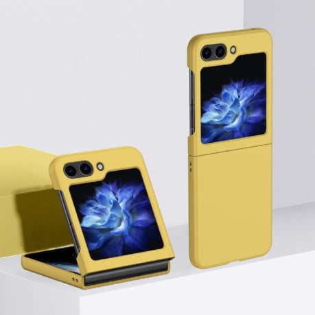 Противоударный чехол 2 Parts Skin Feel PC Full Coverage Shockproof для Samsung Galaxy  Flip 6 - желтый
