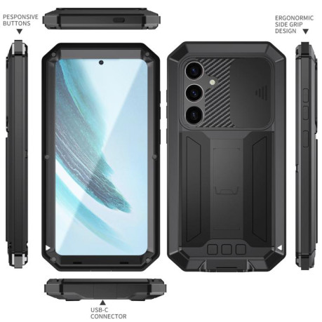 Протиударний чохол R-JUST Sliding для Samsung Galaxy S25+ 5G - чорний