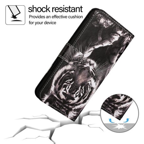 Чохол-книжка Pattern Plain Weave для Samsung Galaxy S24 FE 5G - Black And White Tiger