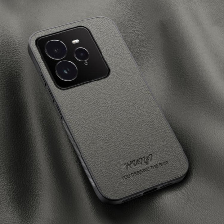 Чехол HUIYI Leather Magnetic для Realme GT 7 Pro - серый