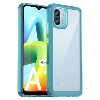 Противоударный чехол  Colorful Acrylic Series с цветной силиконовой боковиной на Xiaomi Redmi A1/A2 - синий