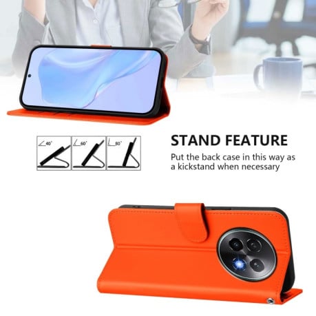 Чохол-книжка Skin Feel S-type для Realme 13+ 5G/13 Pro 5G/13 Pro+ - помаранчевий