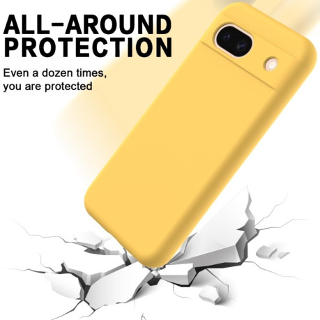 Силіконовий чохол Solid Color Liquid Silicone для Google Pixel 8a - жовтий