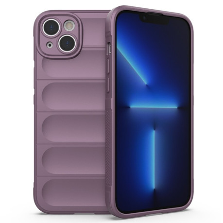 Силіконовий чохол Magic Flannel для iPhone 14 Plus - фіолетовий