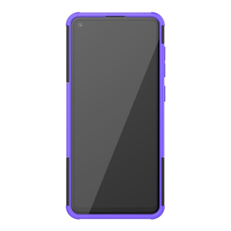 Противоударный чехол Tire Texture на Samsung Galaxy A21s - фиолетовый
