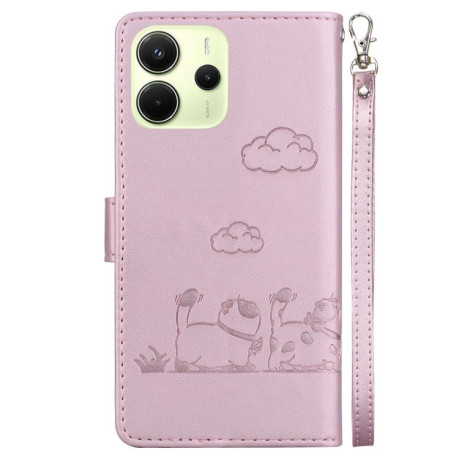 Чохол-книжка Cute Cats RFID Leather для Xiaomi Redmi Note 14 4G 164.84mm - золото
