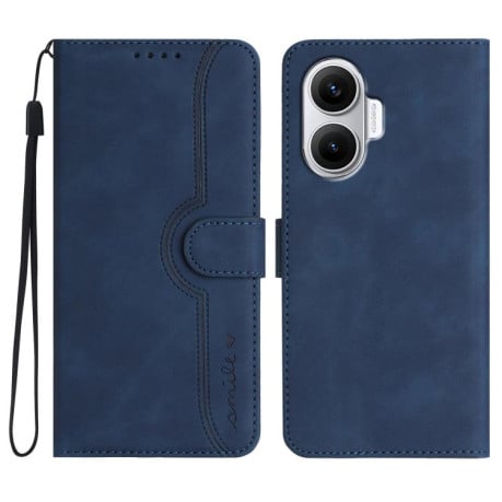 Чехол-книжка Skin Feel Heart Amile для Xiaomi Poco F7 - синій