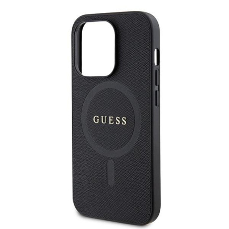 Оригинальный чехол Guess Saffiano MagSafe на iPhone 15 Pro - black(GUHMP15LPSAHMCK)