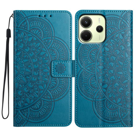 Чохол-книжка Flower Embossed Leather Xiaomi Redmi Note 14 4G 164.48mm - синій