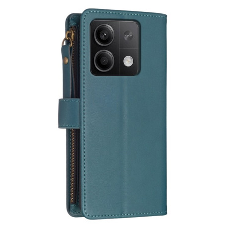Чехол книжкаа Zipper Wallet Leather Flip на Xiaomi Redmi Note 13 4G - зеленый