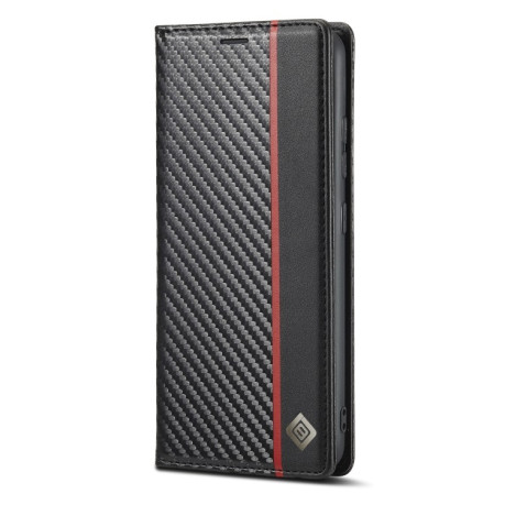 Чехол-книжка LC.IMEEKE Carbon Fiber для Samsung Galaxy A13 4G/5G/A04/A04s - черный