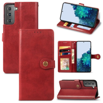 Чехол-книжка Retro Solid Color на Samsung Galaxy S22 Plus 5G - красный