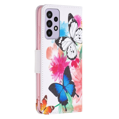 Чохол-гаманець Colored Drawing Pattern для Samsung Galaxy A73 5G - Butterfly