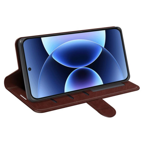Чохол-книжка R64 Texture Single для Xiaomi 17 Pro — коричневий