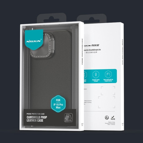 Противоударный чехол NILLKIN CamShield Prop Series на iPhone 15 Pro Max - черный