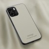 Чехол с вырезом под надпись HUIYI Leather Magnetic на OPPO A6/x/k 5G — белый