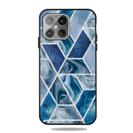 Протиударний чохол Frosted Fashion Marble для iPhone 14/13 - Dark Blue Square