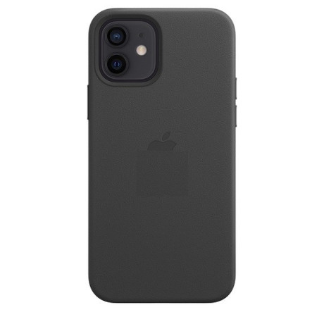 Кожаный Чехол Leather Case MagSafe Black для iPhone 12 Mini