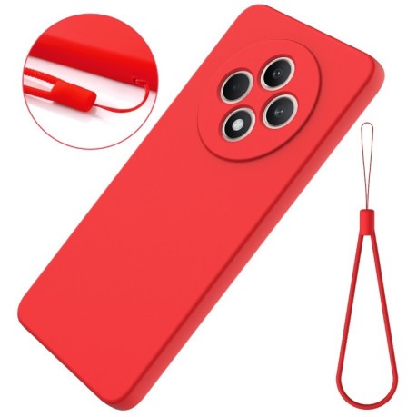 Силиконовый чехол Solid Color Liquid Silicone на OPPO Reno12 F/12 FS - красный