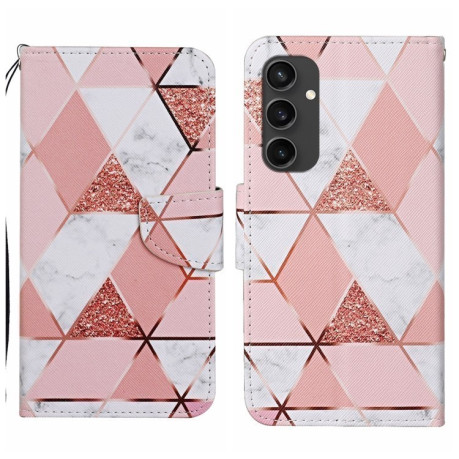 Чохол-книжка Colored Drawing Pattern для Samsung Galaxy S24 FE 5G - Marble