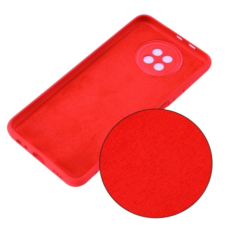 Силиконовый чехол Solid Color Liquid Silicone на Xiaomi Redmi Note 9T - красный