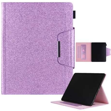 Протиударний чохол-книжка Glitter Metal Buckle Leather Smart для iPad Pro 13 2024 - фіолетовий
