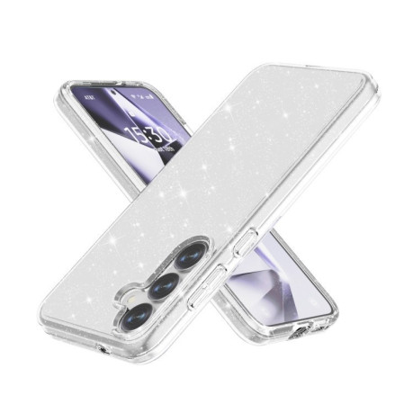 Протиударний чохол Terminator Style Glitter для Samsung Galaxy S25+ 5G - білий