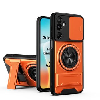 Протиударний чохол Escase зі шторкою камери на Samsung Galaxy M16 — помаранчевий
