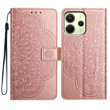 Чохол-книжка Flower Embossed Leather на Xiaomi Redmi Note 14 4G 164.48mm - золото