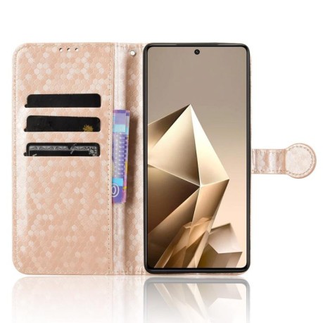 Чохол-книжка Honeycomb Dot для Infinix Note 50 4G / Note 50 Pro 4G - золотий