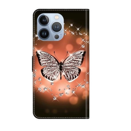 Чехол-книжка Crystal 3D Shockproof Protective Leather для iPhone 15 Pro Max - Crystal Butterfly