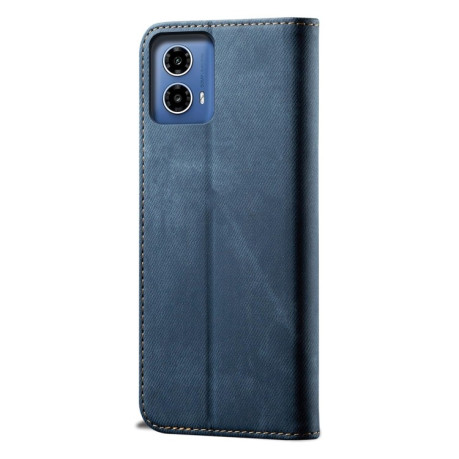Чехол книжка Denim Texture Casual Style на Motorola Moto G85 - синий