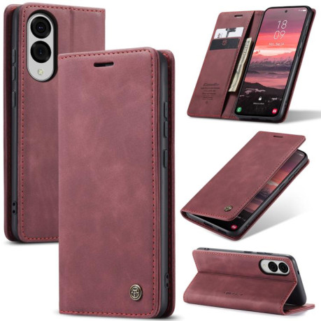 Чехол-книжка CaseMe-013 Multifunctional на Samsung Galaxy S25 Edge 5G - красный