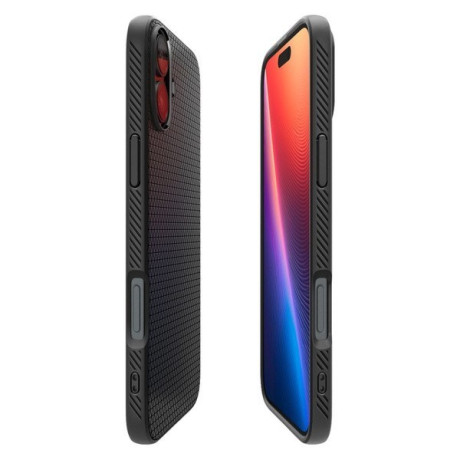 Оригинальный чехол Spigen Liquid Air на iPhone 16 Plus - Black