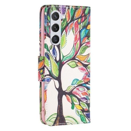 Чехол-книжка Colored Drawing Pattern для Samsung Galaxy S25 5G - Life