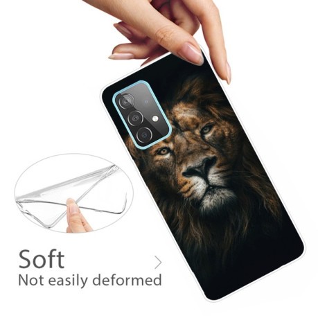 Ударозащитный чехол Painted для Samsung Galaxy A72 - Yellow Lion
