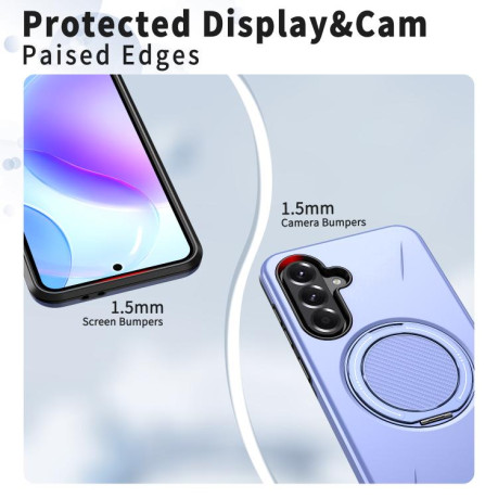 Противоударный чехол Kalebol с MagSafe и подставкой на Samsung Galaxy A57 5G — лиловый