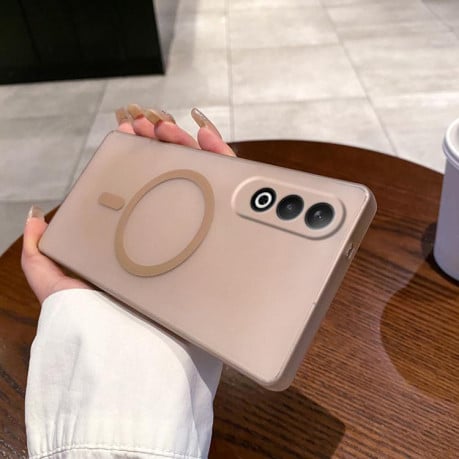 Протиударний чохол матовий Ice Fog Fine Hole з MagSafe на OnePlus Nord CE4 5G - золотий
