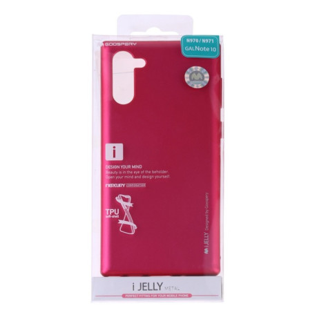 Ударозащитный чехол MERCURY GOOSPERY i-JELLY на Samsung Galaxy Note 10- пурпурно- красный